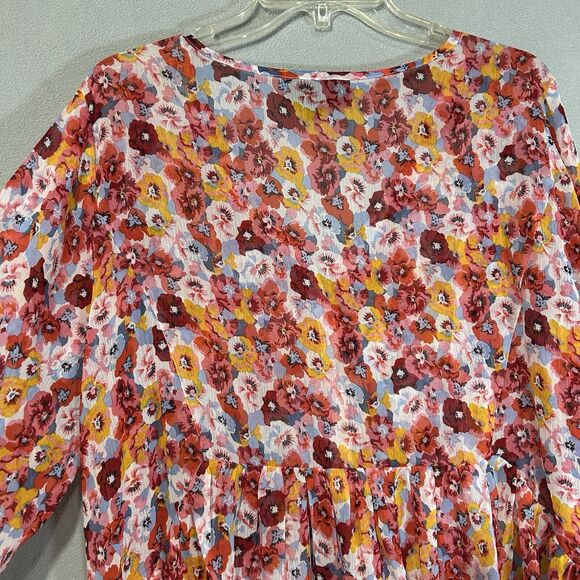 Lane Bryant Asymmetric Top womens 18/20 Half Button Front‎ Cottage Core Cowgirl - Picture 6 of 9